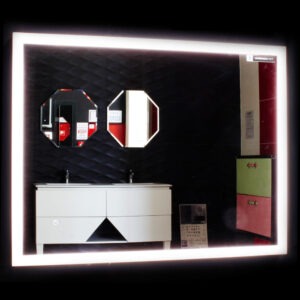 LED világítású tükör (színhőmérséklet váltás, 18 W, 90*70 cm) + Érintőkapcsoló