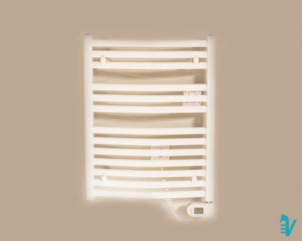 2in1 Radiátor, ívelt, lapított cső, 77*60 cm (fehér, 425W)