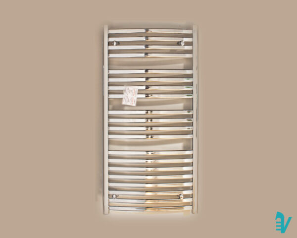 2in1 Radiátor, ívelt, lapított cső, 118*60 cm (króm, 374 W)