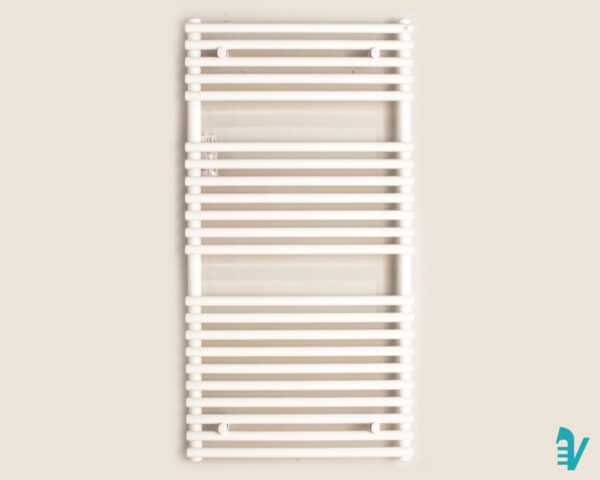 2in1 Radiátor, egyenes, kerek cső, 118*60 cm (fehér, 702 W)